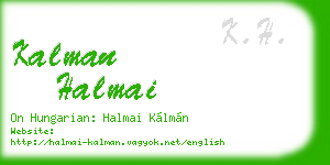 kalman halmai business card