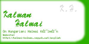 kalman halmai business card